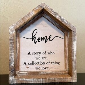 Rustic Wooden Home Decor Sign